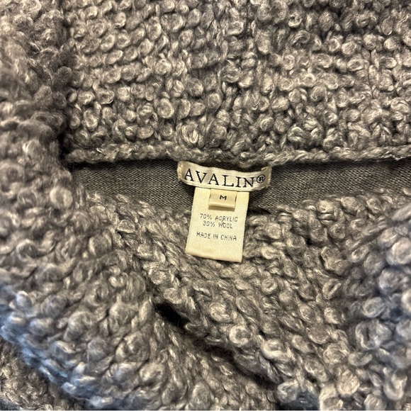 Avalin Sweater Womens Med Gray Pullover Cowl neck 30%wool. Beautiful! EUC - Picture 2 of 3